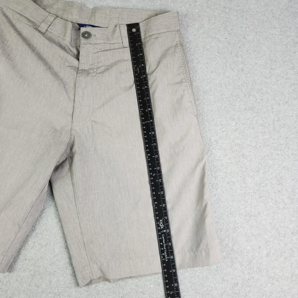 Callaway Shorts Mens 32W Gray Heathered Performance‎ Stretch Comfort Flat Front